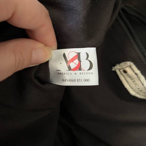 America & Beyond Luxe Love Tote- Hand Beaded Large Black Tote - Picture 8 of 12